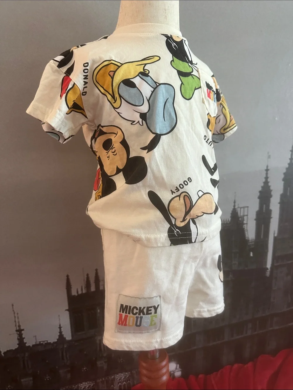 Disney Mickey Mouse White Multicolor Character Kids Matching Set